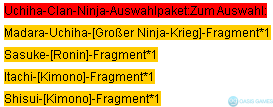 Uchiha-Clan-Ninja-Auswahlpaket