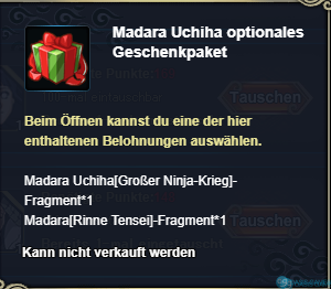 Madara Uchiha optionales Geschenkpaket